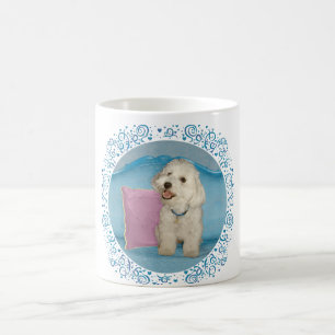 Mug Petit Havanais sur Canapé Turquoise