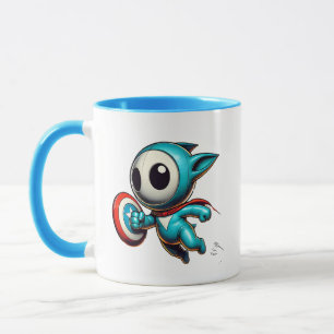 Mug Petit héros extraterrestre avec bouclier.