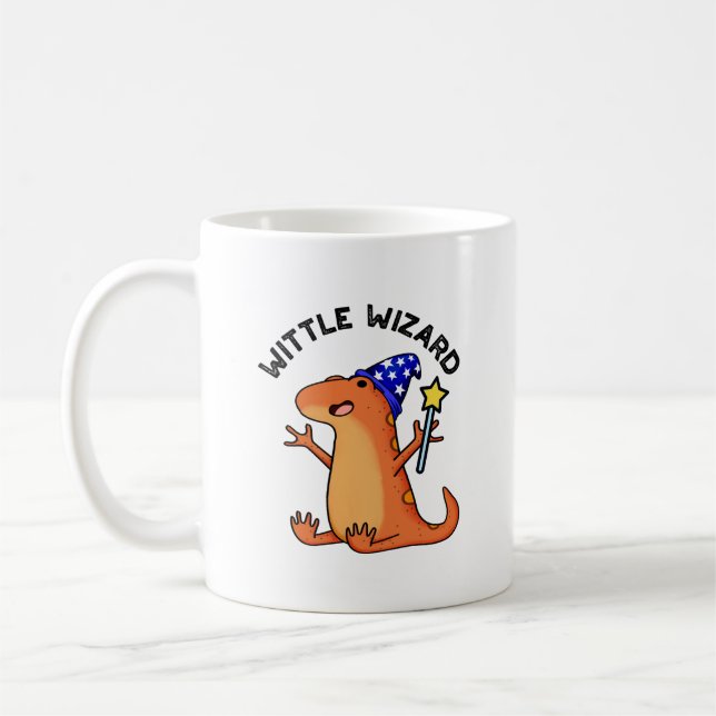 Mug Petit Magicien Blague de Lézard Drôle  (Gauche)