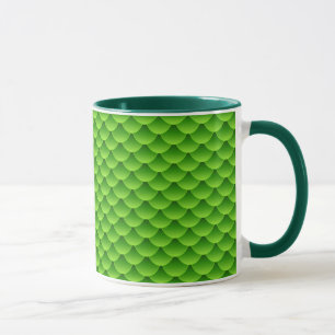 Mug Petit motif vert d'échelle de poissons