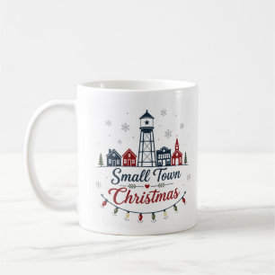 Mug Petit Noël de ville rurale Ferme vintage Hiver 