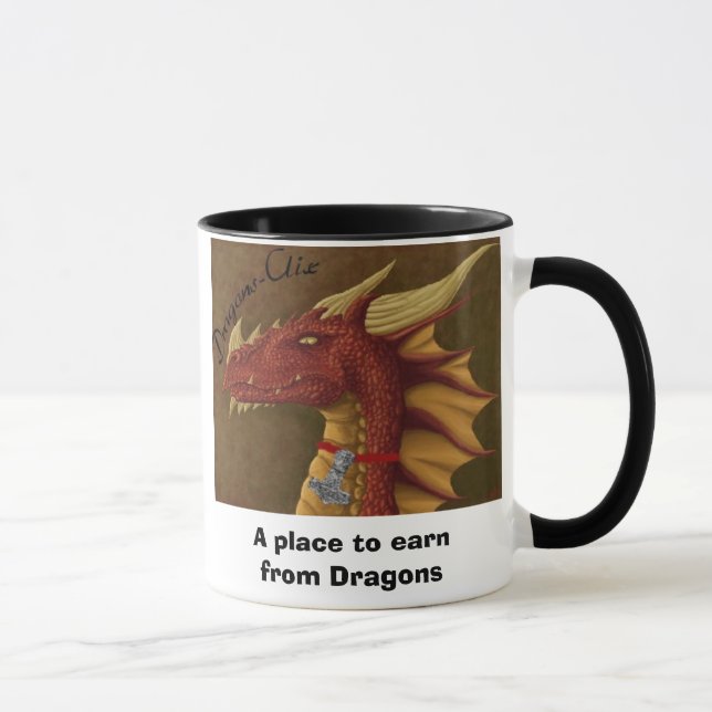 Mug petit principal de dragon (1), endroit d'A à (Droite)