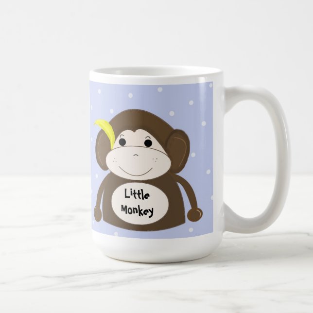 Mug Petit singe avec une banane jaune (Droite)