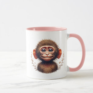 Mug Petit singe drôle de grimace.