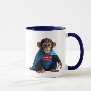 Mug Petit singe héros avec une cape.