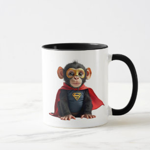 Mug Petit singe masqué avec une cape.