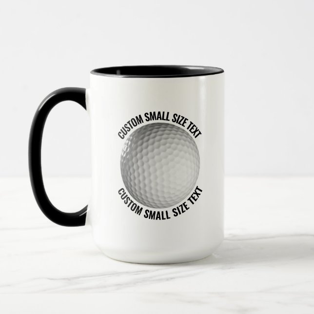 Mug Petit texte BLACK Combo 15oz Golf personnalisé (Gauche)