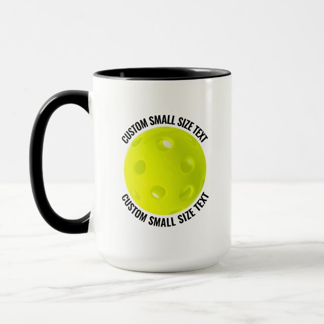 Mug Petit texte BLACK Combo 15oz Pickleball personnali (Gauche)