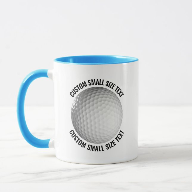 Mug Petit texte BLEU CLAIR Combo 325ml Golf personnali (Gauche)