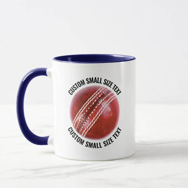 Mug Petit texte BLEU NAVY Combinaison 325ml Cricket pe (Gauche)