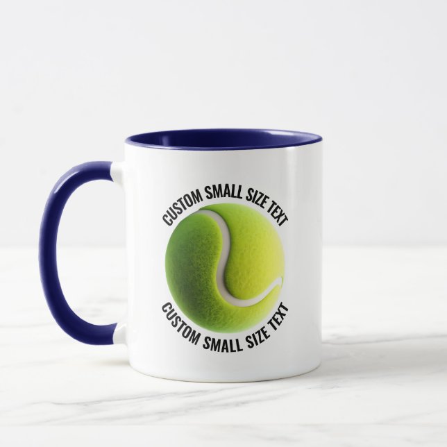 Mug Petit texte BLEU NAVY Combinaison 325ml Tenis Pers (Gauche)