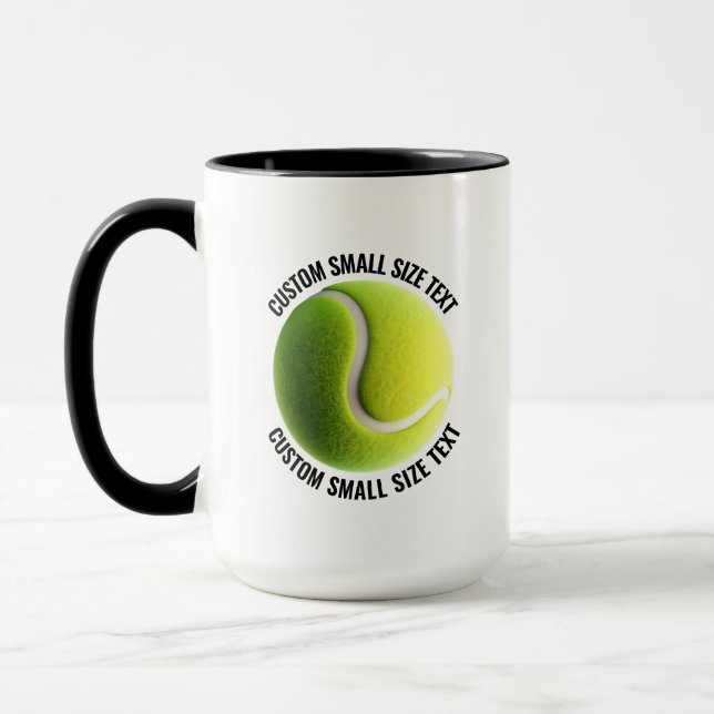 Mug Petit texte Combinaison BLACK 445ml Tennis personn (Gauche)