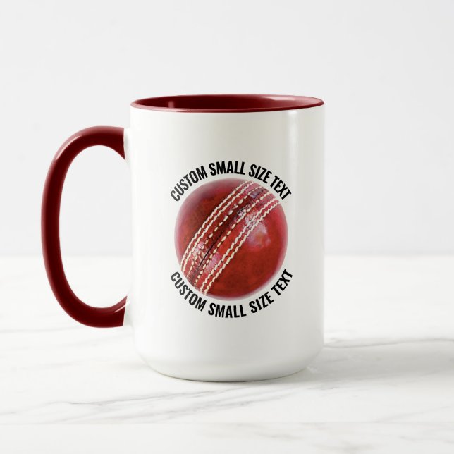 Mug Petit texte Combinaison MAROON 445ml Cricket perso (Gauche)