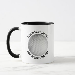 Mug Petit texte Combo BLACK 325ml Golf personnalisé
