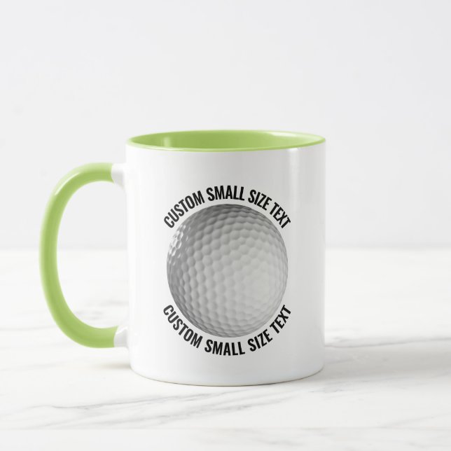 Mug Petit texte COMBO LIME VERT 325ml Golf personnalis (Gauche)