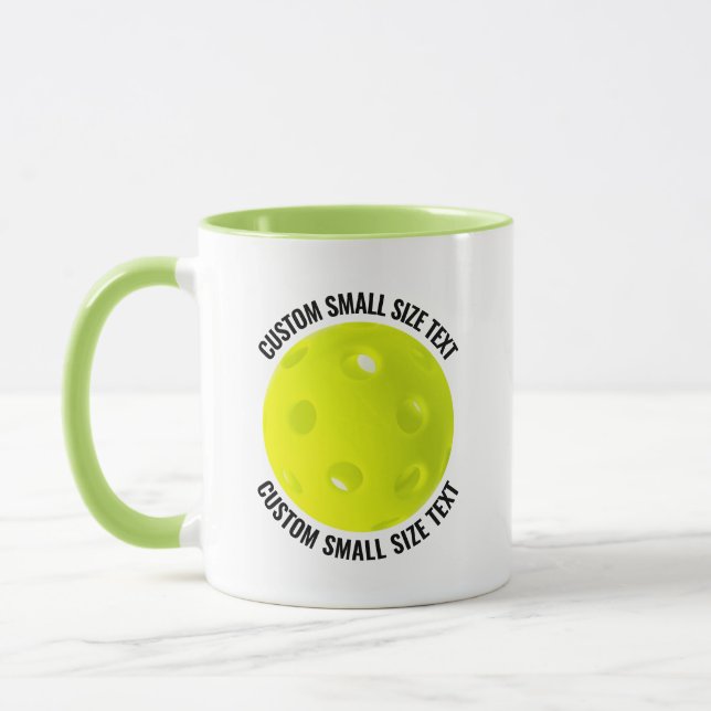 Mug Petit texte LIME VERT Combo 11oz Pickleball person (Gauche)