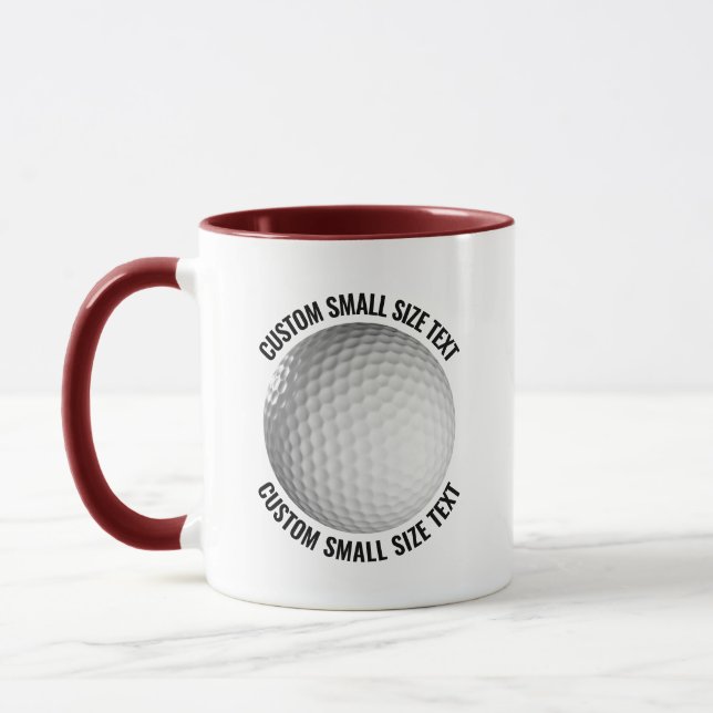 Mug Petit texte MAROON Combo 11oz Golf personnalisé (Gauche)