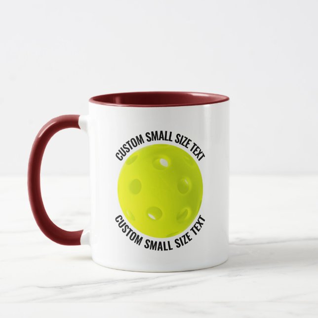 Mug Petit texte MAROON Combo 11oz Pickleball personnal (Gauche)