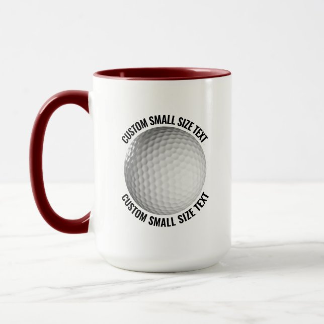 Mug Petit texte MAROON Combo 15oz Golf personnalisé (Gauche)