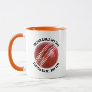 Mug Petit texte ORANGE Combo 11oz Cricket personnalisé