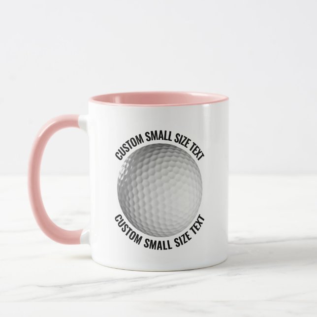 Mug Petit texte PINK Combo 11oz Golf personnalisé (Gauche)