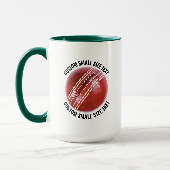 Mug Petit texte VERT CHASSEUR Combinaison 15oz Cricket (Gauche)