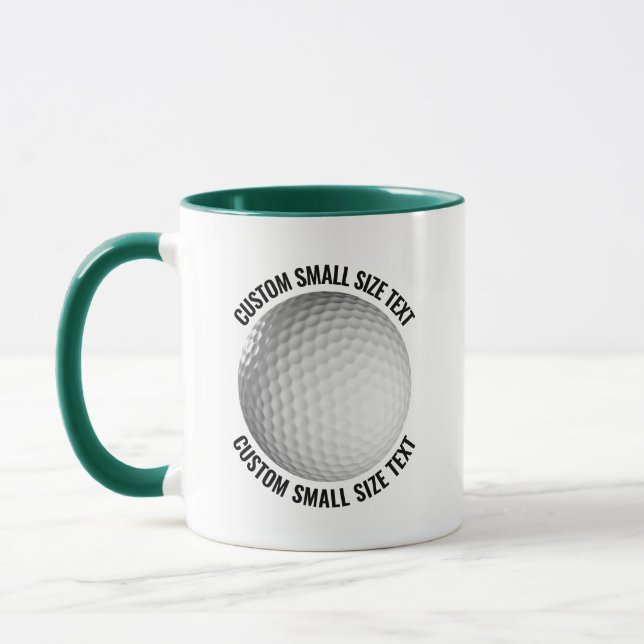 Mug Petit texte VERT CHASSEUR Combinaison 325g Taille  (Gauche)