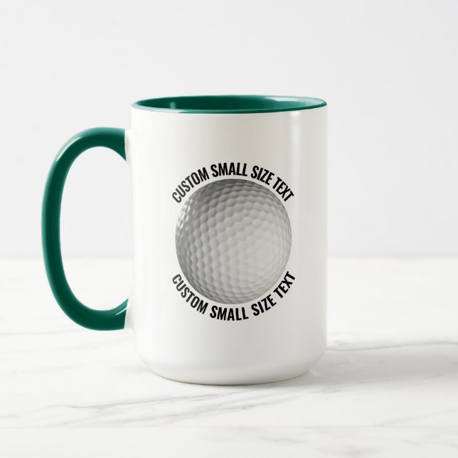 Mug Petit texte VERT CHASSEUR Combinaison 450g Tapis d (Gauche)