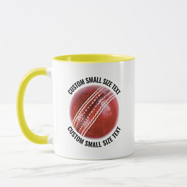 Mug Petit texte YELLOW Combo 11oz Cricket personnalisé (Gauche)
