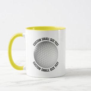 Mug Petit texte YELLOW Combo 11oz Golf personnalisé