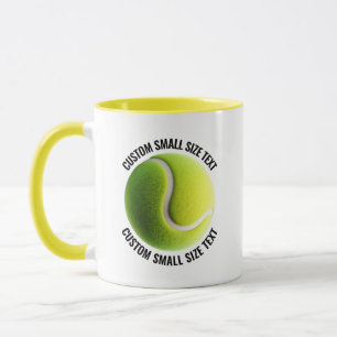 Mug Petit Texte YELLOW Combo 11oz Tennis Personnalisé