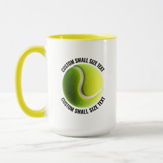 Mug Petit Texte YELLOW Combo 15oz Tennis Personnalisé