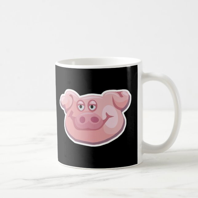 Mug petit visage de cochon mignon (Droite)