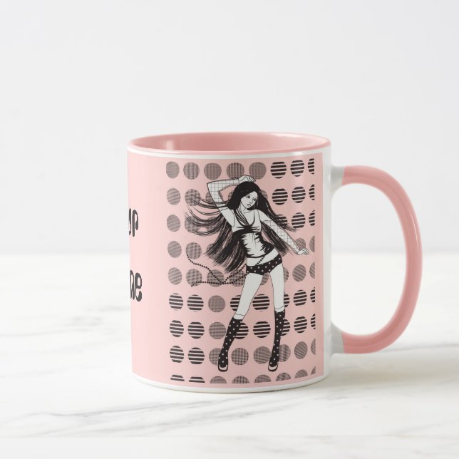 Mug petite amie danseuse rose (Droite)