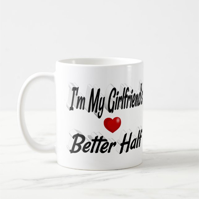 Mug Petite amie drôle citation texte noir (Gauche)