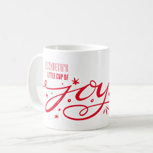 Mug Petite Coupe de joie personnalisée de la main Lett