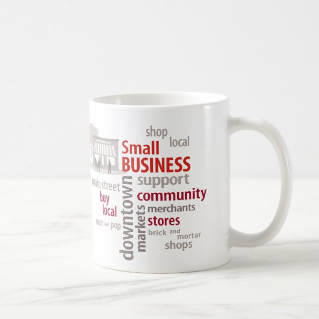Mug Petite entreprise, Boutique locale, Acheter local (Droite)
