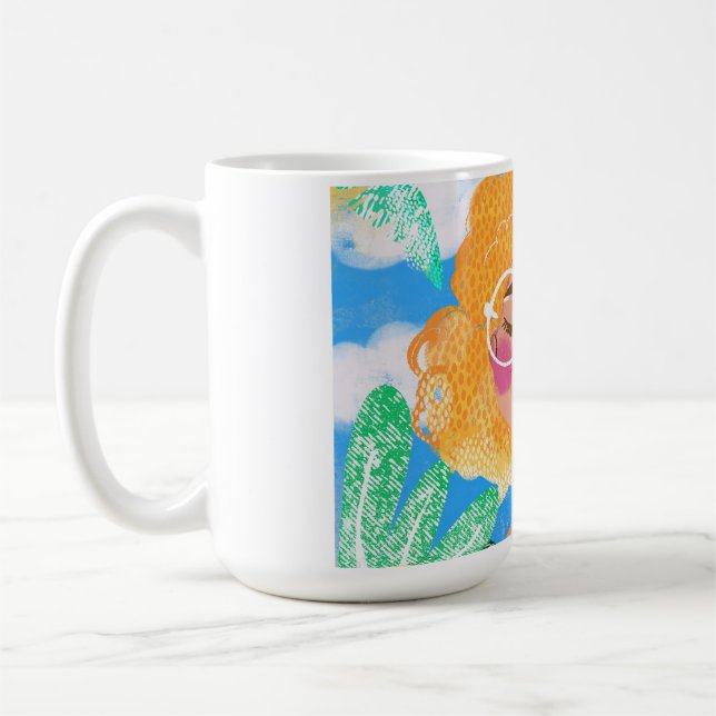 Mug Petite Fille aux Fleurs (Gauche)