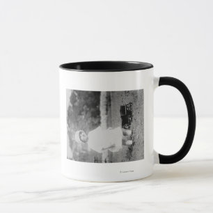 Mug Petite fille avec la photographie de chariot de