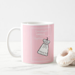 Mug Petite-fille, Baptême Gown sur rose Personnalisé