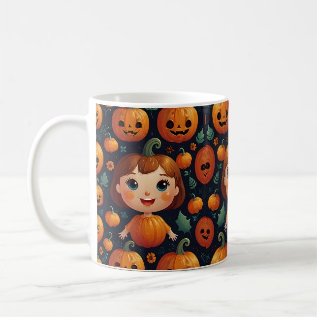 Mug Petite fille Citrouille (Gauche)