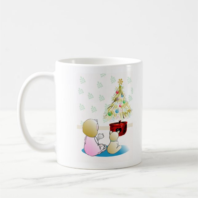 Mug Petite fille dans la nuit de Noël (Gauche)