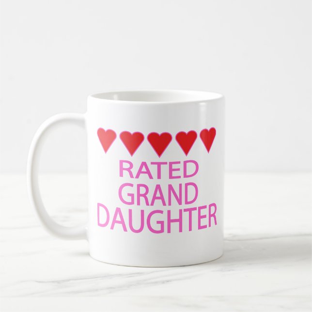 Mug Petite-fille de cinq coeurs (Gauche)