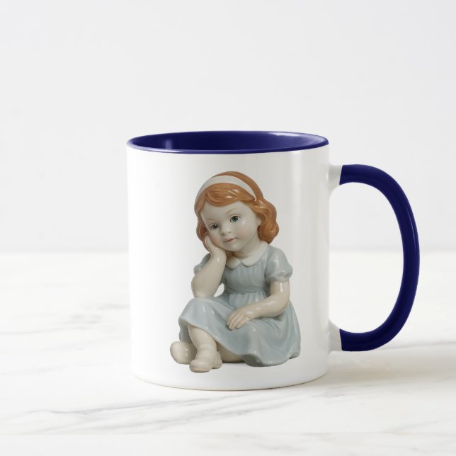 Mug petite fille pensive (Droite)