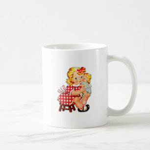 Mug Petite fille rétro vintage poupée enfant