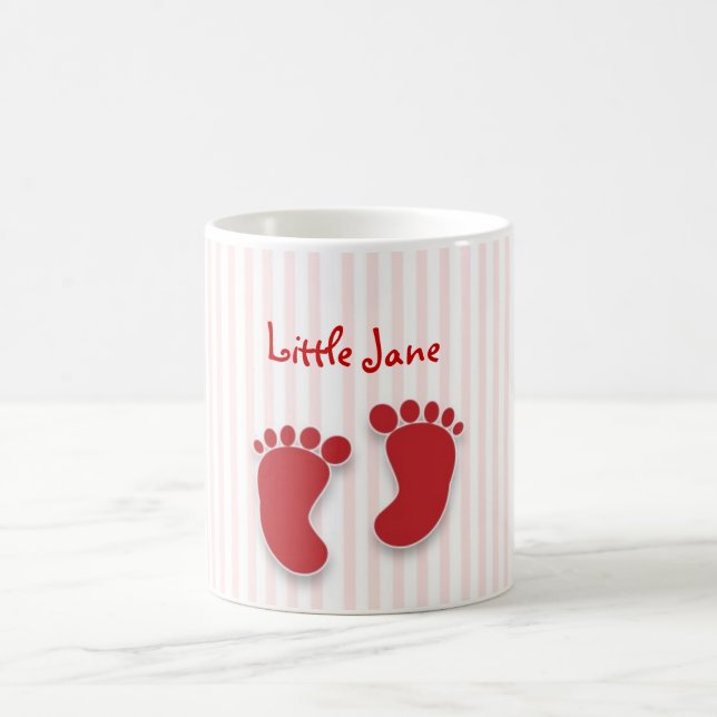 Mug petite fille rose - baby shower faveur (Centre)