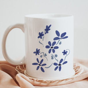 Mug Petite Fleurs Romantiques Bleues