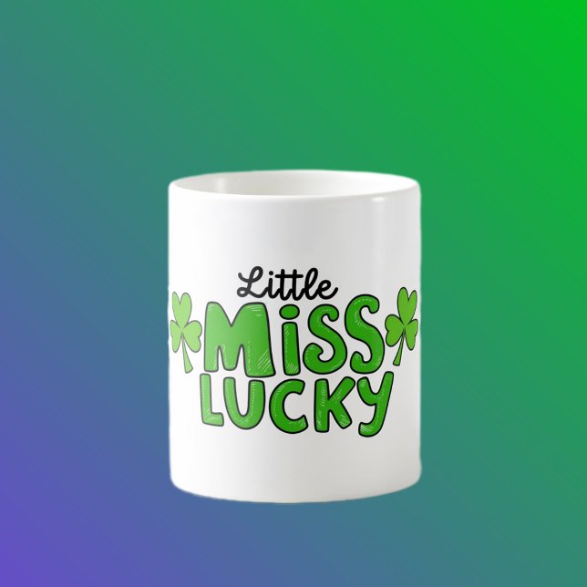 Mug Petite Mademoiselle Chanceuse - Trèfle Mignon (Créateur téléchargé)