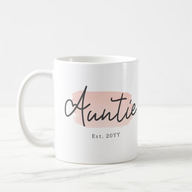 Mug Petite minuscule Bébé rose Brush Stroke Nouvelle t (Gauche)