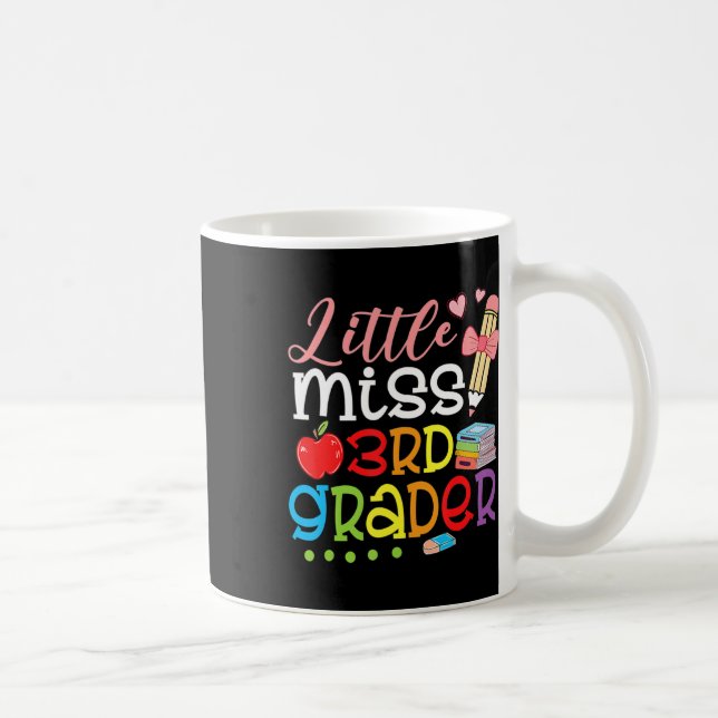 Mug Petite Miss 3e Année Retour À L'École Filles Trois (Droite)